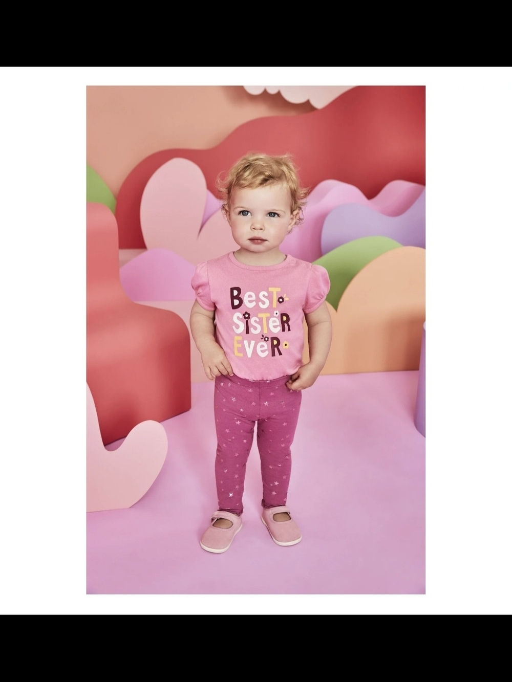 NWT Baby Girls Pink Star Leggings – Size 12M 🌟
